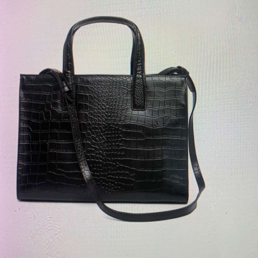 Kurt Geiger London Croc Embossed Leather Tote Bag - Picture 3 of 17